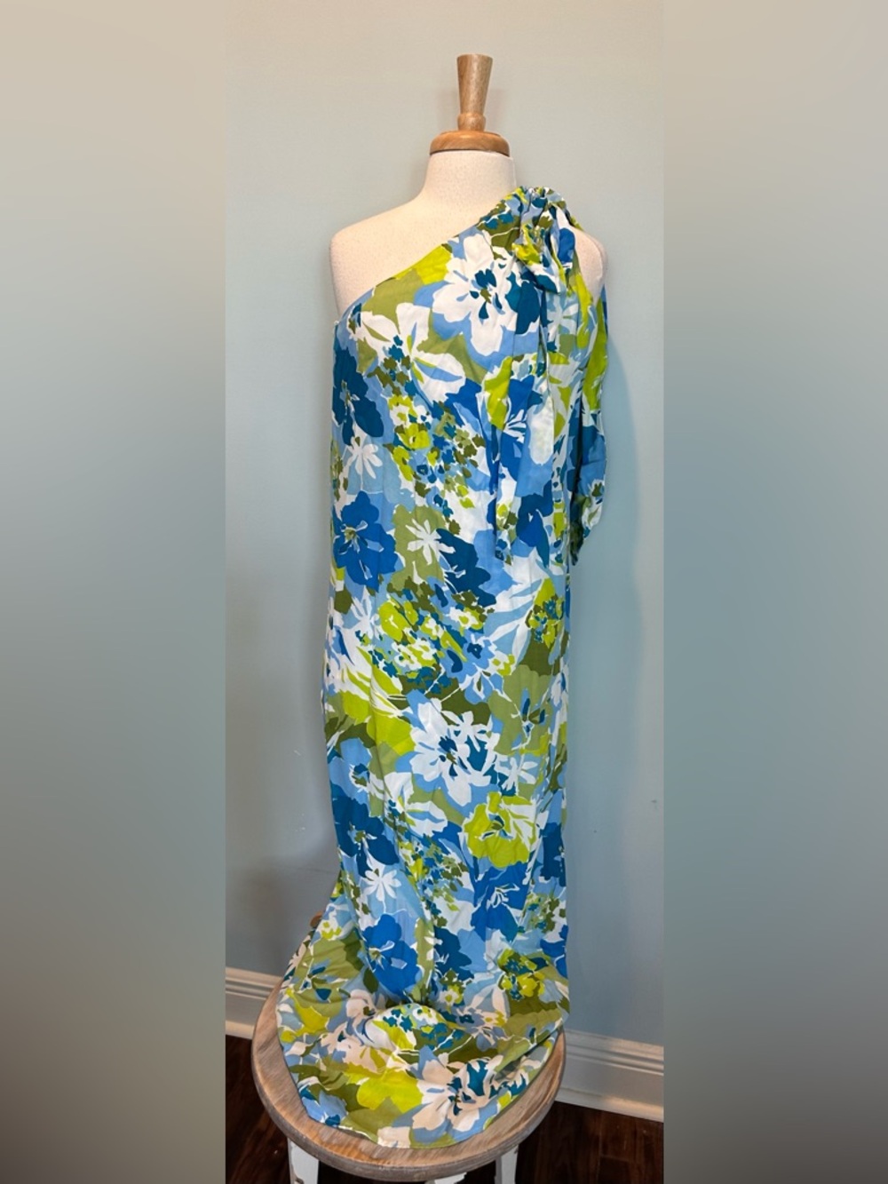 Buru x Kelly Golightly Caryatid Floral Tropical one shoulder maxi dress size M - Picture 5 of 16